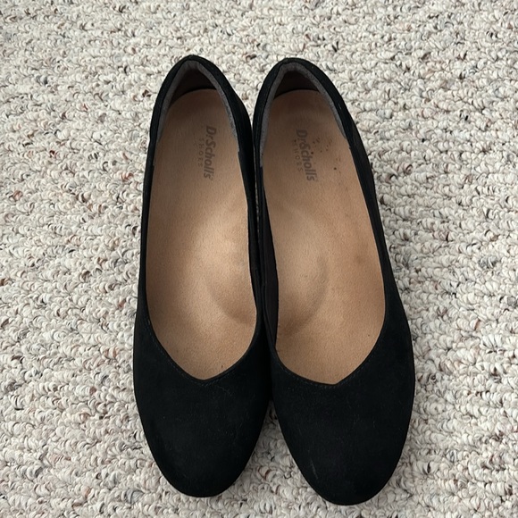 Dr Scholl’s black suede wedge heels size 10 excellent condition - Picture 3 of 4